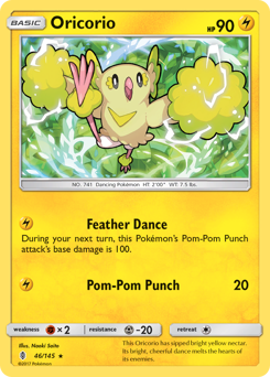Oricorio z edície Guardians Rising, karta č.46