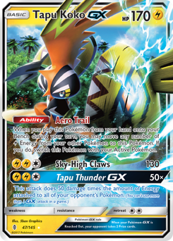 Tapu Koko-GX z edície Guardians Rising, karta č.47