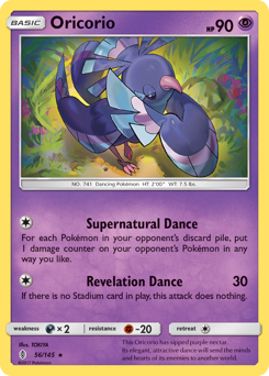 Oricorio z edície Guardians Rising, karta č.56