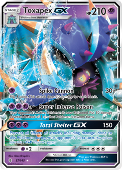 Toxapex-GX z edície Guardians Rising, karta č.57