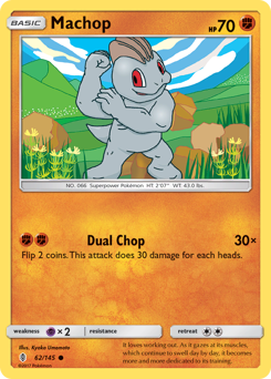 Machop z edície Guardians Rising, karta č.62