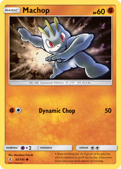 Machop z edície Guardians Rising, karta č.63