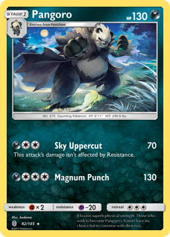 Pangoro z edície Guardians Rising, karta č.82