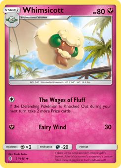 Whimsicott z edície Guardians Rising, karta č.91