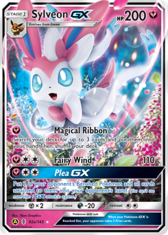 Sylveon-GX z edície Guardians Rising, karta č.92a