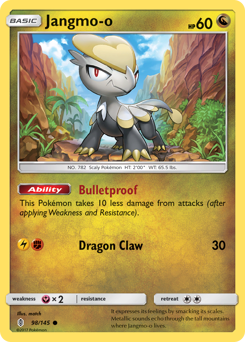 Jangmo-o z edície Guardians Rising, karta č.98