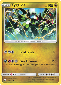 Zygarde z edície Burning Shadows, karta č.100