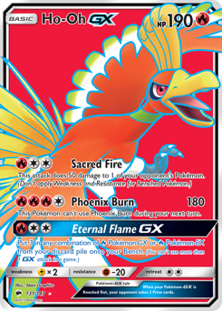 Ho-Oh-GX z edície Burning Shadows, karta č.131