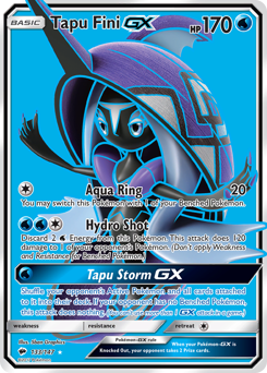 Tapu Fini-GX z edície Burning Shadows, karta č.133