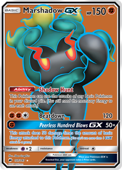 Marshadow-GX z edície Burning Shadows, karta č.137