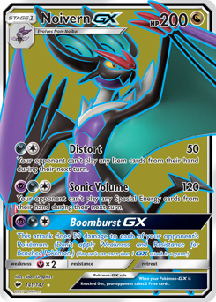 Noivern-GX z edície Burning Shadows, karta č.141