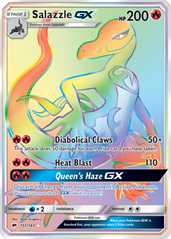 Salazzle-GX z edície Burning Shadows, karta č.151