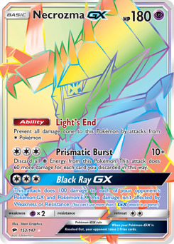 Necrozma-GX z edície Burning Shadows, karta č.153