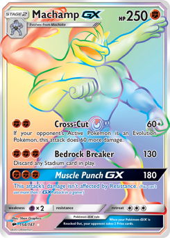 Machamp-GX z edície Burning Shadows, karta č.154