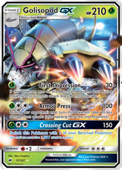 Golisopod-GX z edície Burning Shadows, karta č.17