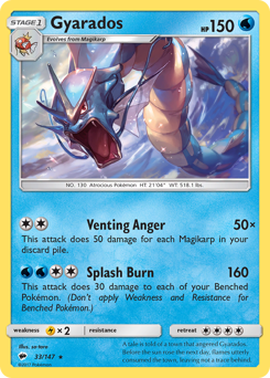 Gyarados z edície Burning Shadows, karta č.33