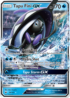Tapu Fini-GX z edície Burning Shadows, karta č.39