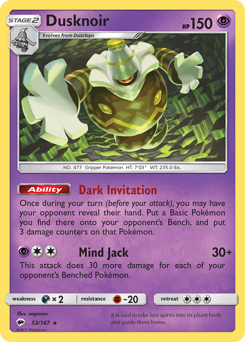 Dusknoir z edície Burning Shadows, karta č.53