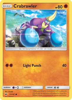 Crabrawler z edície Burning Shadows, karta č.73