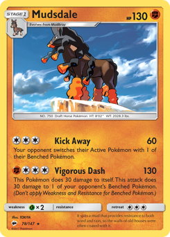 Mudsdale z edície Burning Shadows, karta č.78