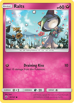 Ralts z edície Burning Shadows, karta č.91