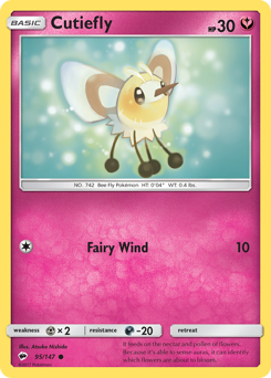 Cutiefly z edície Burning Shadows, karta č.95