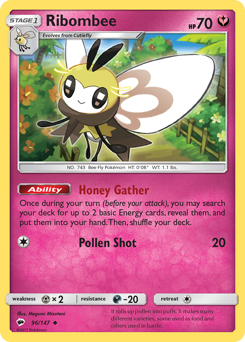 Ribombee z edície Burning Shadows, karta č.96