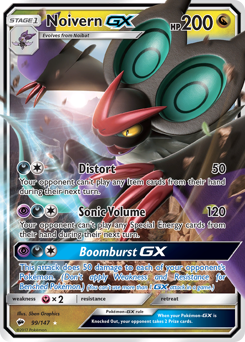 Noivern-GX z edície Burning Shadows, karta č.99