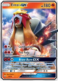Entei-GX z edície Shining Legends, karta č.10