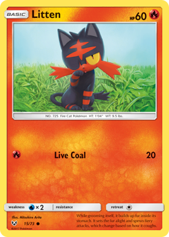 Litten z edície Shining Legends, karta č.15