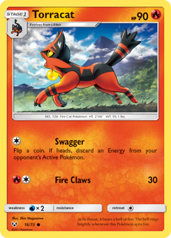 Torracat z edície Shining Legends, karta č.16