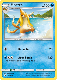 Floatzel z edície Shining Legends, karta č.23