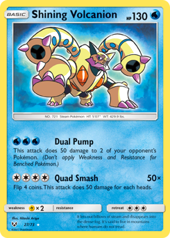 Shining Volcanion z edície Shining Legends, karta č.27