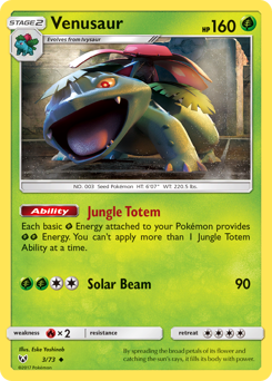Venusaur z edície Shining Legends, karta č.3
