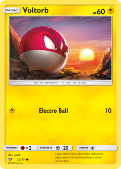 Voltorb z edície Shining Legends, karta č.30