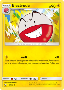 Electrode z edície Shining Legends, karta č.31