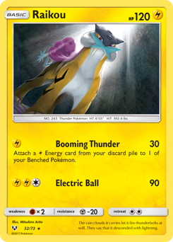 Raikou z edície Shining Legends, karta č.32