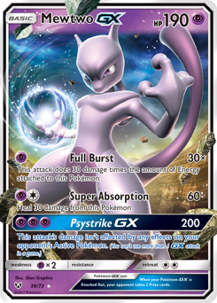 Mewtwo-GX z edície Shining Legends, karta č.39