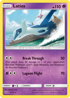 Latios z edície Shining Legends, karta č.41