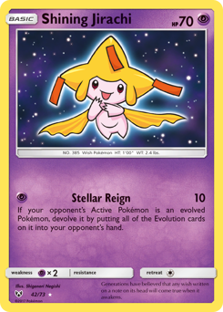 Shining Jirachi z edície Shining Legends, karta č.42