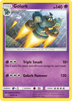 Golurk z edície Shining Legends, karta č.44