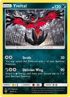 Yveltal z edície Shining Legends, karta č.54