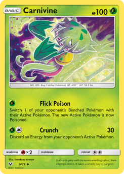 Carnivine z edície Shining Legends, karta č.6