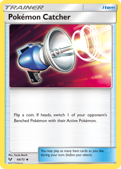 Pokémon Catcher z edície Shining Legends, karta č.64