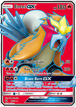 Entei-GX z edície Shining Legends, karta č.71