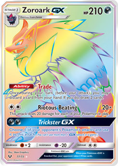 Zoroark-GX z edície Shining Legends, karta č.77