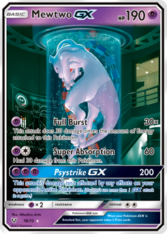 Mewtwo-GX z edície Shining Legends, karta č.78