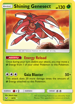 Shining Genesect z edície Shining Legends, karta č.9