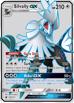 Silvally-GX z edície Crimson Invasion, karta č.108