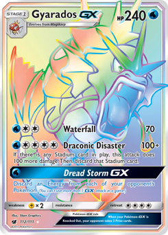 Gyarados-GX z edície Crimson Invasion, karta č.112